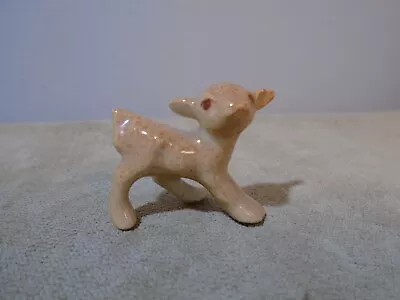 Micro Miniature Bone China Fawn Deer 1” X 1.25” Figurine Unbranded (ma1352) • $10.59