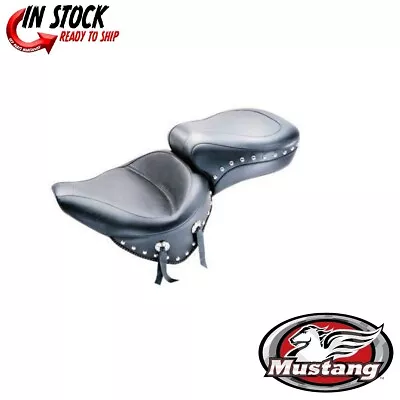 Mustang Studded Wide Style 2-up Seat For Harley Softail FLST FXST 89-99 • $630.20