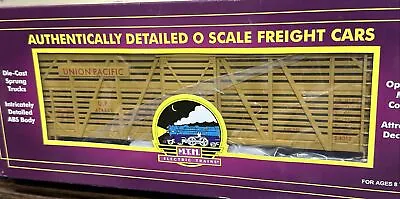 MTH PREMIER 20-94502 UNION PACIFIC Steel Sided STOCK CAR O-Scale NEW #47456D • $59.95