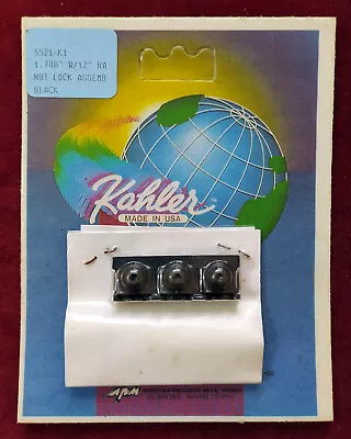 KAHLER 6 String Locknut Assembly Black 1-11/16  12  Radius New Old Stock  5521-K • £59.99