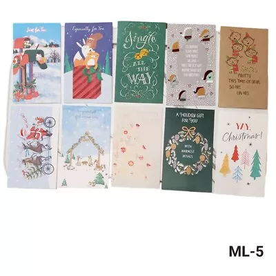 Money Gift Card Holder Christmas Cards With Envelopes - Lot Of 10 • $10