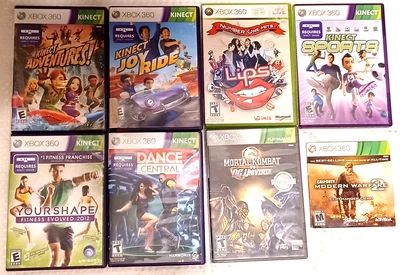 $12.95 • Buy XBOX  360 Games Lot Dance Central Lips Mortal Kombat Kinect...
