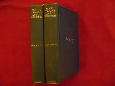 Twain Mark & Albert Bigelow Paine. Mark Twain's Autobiography. 2 Volumes. 1924. • $50