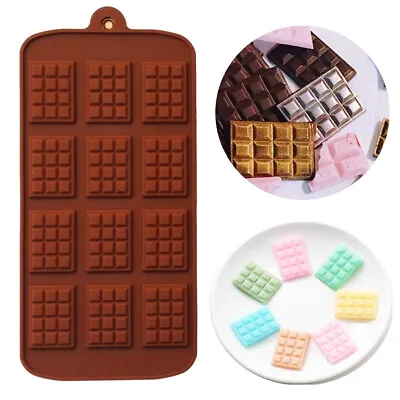 £2.69 • Buy Mini Chocolate Bars Slab Silicone Fondant Mould Cake Decorating Baking Mold Tool