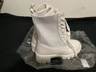 Combat Military Style Laced Up Boots For Women Fashion Lightly Used • $20