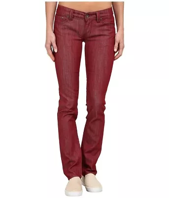 Marmot 243211 Womens Madison Cotton Blend Casual Jeans Berry Wine Size 8 • $55.25