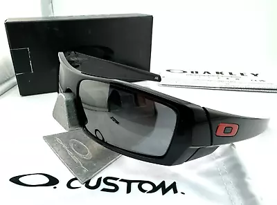 Oakley Gascan Custom Polished Black Red Icons Prizm Black Iridium Sunglasses New • $120