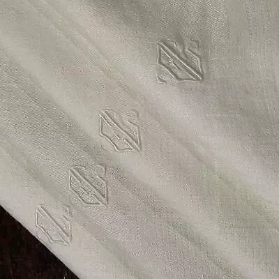 Antique French Linen Napkins Monogrammed Set 4 White EL Monogram 18” X 19” A75 • $30