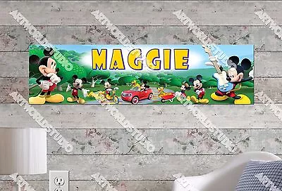 Personalized/Customized Mickey Mouse #1 Name Poster Wall Art Decoration Banner • $19