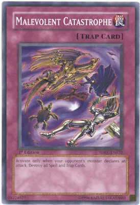 Yu-Gi-Oh Card - SDRL-EN032 - MALEVOLENT CATASTROPHE (common) - NM/M • $2.89