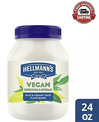 Hellmann's Vegan Dressing And Spread Plant-Based Mayonnaise 24 Oz • $7.50