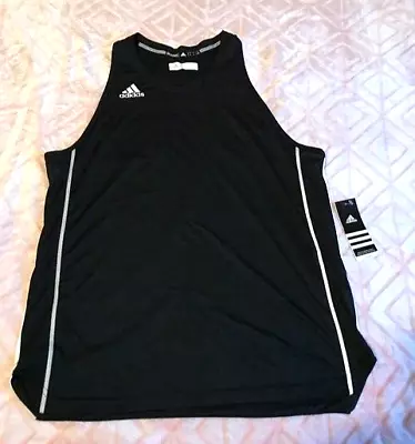 Mens NWT Adidas Climacool Utility Singlet Black And White - LARGE • $16.99