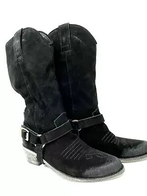 Vintage Foundry Women's Peyton Western Black Knee-High Boots Size 8.5 • $69.99