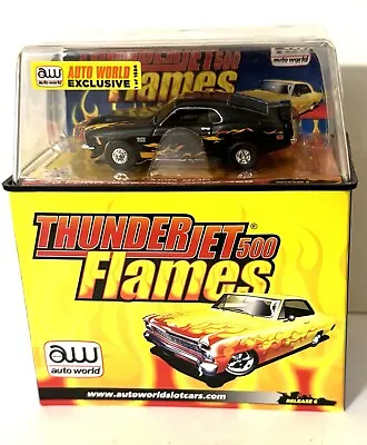 Auto World ThunderJet 500 Flames '70 Ford Mustang Boss 429 HO Slot Car MIB NEW ! • $44.95