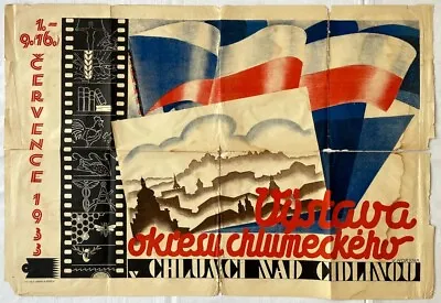 Original Vintage Poster V. HORYNA - EXHIBITION - REGION - CZECHOSLOVAKIA - 1933 • $105