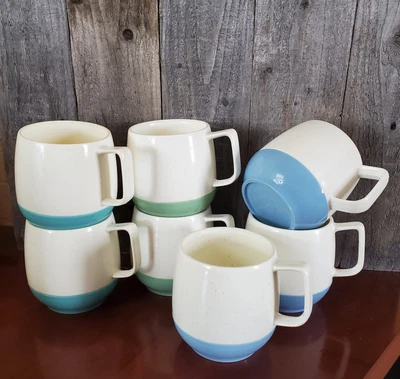 Vtg Vacron Bopp-Decker Plastics 7 Coffee Cups/Mugs Mix Of 3 Colors Holds 8 Oz • $16