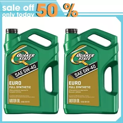 Quaker State Euro Full Synthetic 5W-40 Motor Oil 5-Quart 2 Pack • $42.26