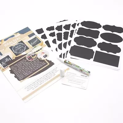 Chalkboard Labels Variety Bundle Saves You Money:73 Stickers+Erasable White • $38.57