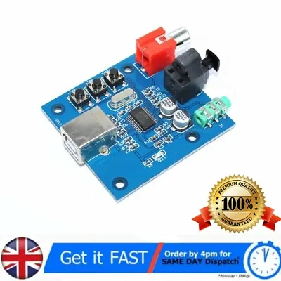 PCM2704 USB DAC To S/PDIF Sound Card Audio Decoder Board 3.5mm Analog Output • £12.49