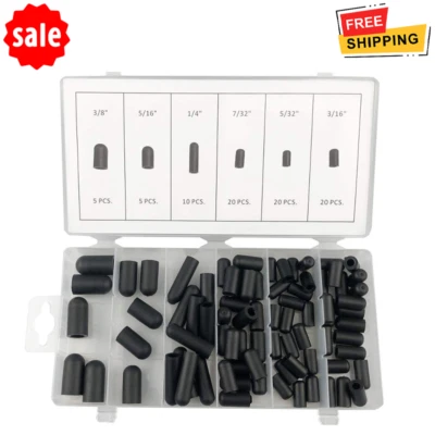 $21.78 • Buy 80 Piece Vacuum Cap Assortment 5/32  -3/8  Carburetor & Vacuum Rubber Cap