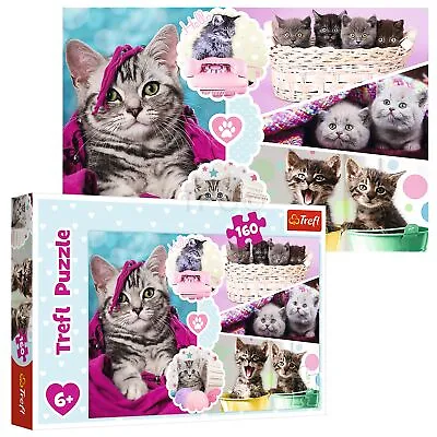 £5.84 • Buy Trefl 160 Piece Kids Large Cute And Cuddly Lovely Kittens Cats Jigsaw Puzzle NEW