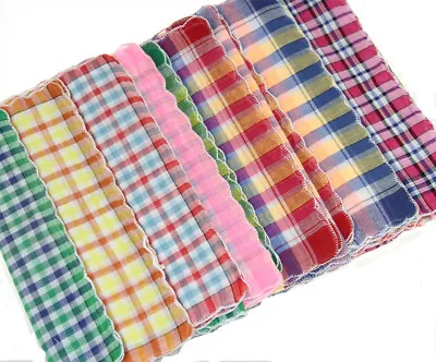 Womens Mixed Color Hankerchiefs Ladies Printed Cotton Handkerchief 12PCS • £5.87