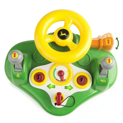 $40 • Buy John Deere Kids Busy Car Driver Driving Steering Wheel Lights On Sounds Toy Ride