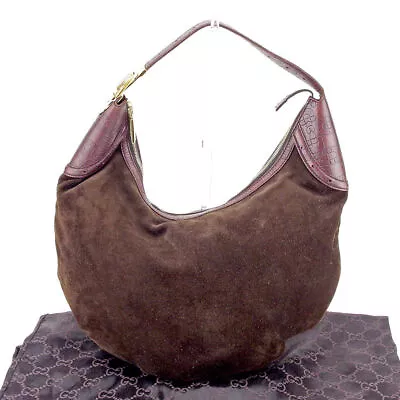 Gucci Shoulder Bag One Hobo Horsebit Pattern Brown Go • $343.57