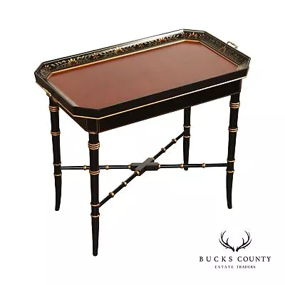 Kindel Furniture Varney & Sons Regency Painted Tray Tea Table • $1495