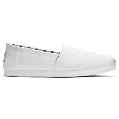 TOMS Alpargata Classic Slip On  Mens White Casual Shoes 10015901T • $28.15