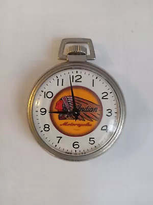 Westclox Pocket Watch With  Indian Motorcycles Theme.....working • $39.95