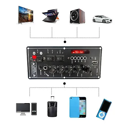 30-120W Power Amplifier Board USB Dac FM Radio TF Player Subwoofer Bluetooth3s2d • $15.99