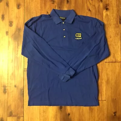 Best Buy  Long  Sleeve Cotton/polyester  Golf Polo Men's Large • $14.99