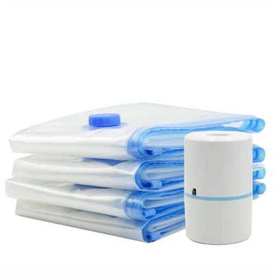 $10.99 • Buy Vacuum Storage Bags For Travel / Space Saving With Electric Or Hand Pump