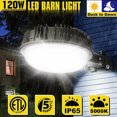 120W LED Barn Light Outdoor Security Yard Light Dusk To Dawn Exterior Floodlight • $79.58