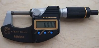 Mitutoyo 293-140 QuantuMike Micrometer MDE-25PX IP65 0-25 Digital • $160