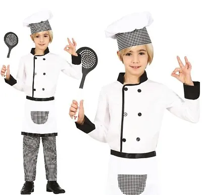 Childs New Deluxe Chef Fancy Dress Costume Childrens Kids Chef Cook Outfit Fg. • £18.50