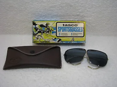 NOS Vintage Tasco Shooting Sportsglasses Sunglasses SMOKE #1165S New Old Stock • $69.95