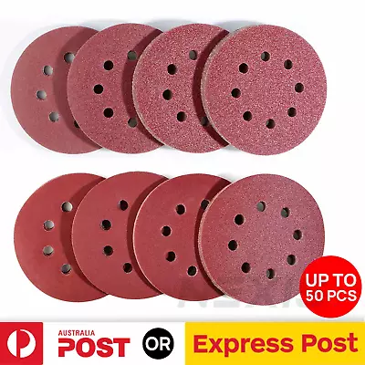 50x Sanding Discs 125mm 5  8-Hole 40-1200 Grit Orbital Sander Pads Sandpaper • $9.95