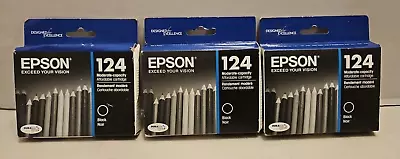Epson 124 Black Ink Cartridges - New & Sealed (exp. 2018) • $29.99