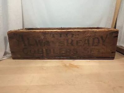 Vintage Wood Box Crate The Always Ready Cobblers Set Centralia IL • $49.95