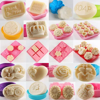 £1.48 • Buy Diy Silicone Soap Mould Cake Cookies Candle Mold Ice Cube Craft Baking Tool Tray