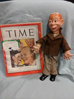 Antique Vintage Doll Mortimer Snerd Doll And TIME Magazine Of Bergen Comedy  • $170