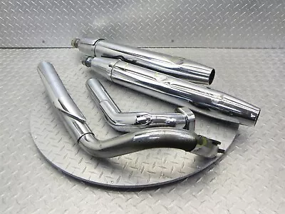 2004 04-09 Yamaha VStar1100 XVS1100 Exhaust Muffler Silencer Pipes Lot • $230.17