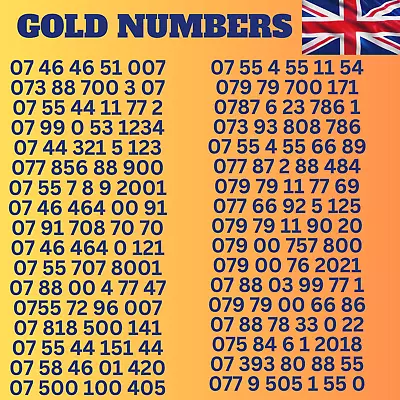 Vodafone Payg Sim Card Gold Number VIP Business Number Memorable Numbers UK • £4.99