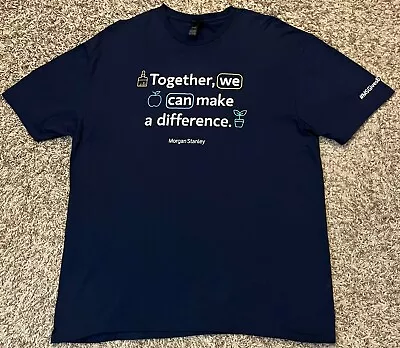 Morgan Stanley Together We Can Make A Difference Men's Navy Blue T-Shirt XL • $22.99