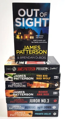 $36 • Buy 8 X James Patterson Various Small Paperback Bundle Lot Mystery Thriller Novels