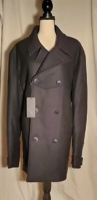 Under Armour Pea Coat Jacket Wool Cashmere Black Label Black Made In Italy $1200 • $419