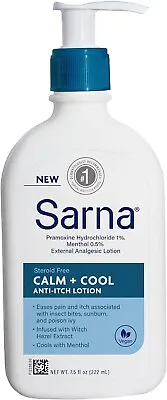 Sarna Calm + Cool Anti-Itch Lotion  7.5-OZ Bottle • $8.99
