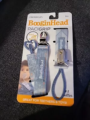 New BooginHead 2 Pack PaciGrip Pacifier Clip Blue Arrows • $5.95